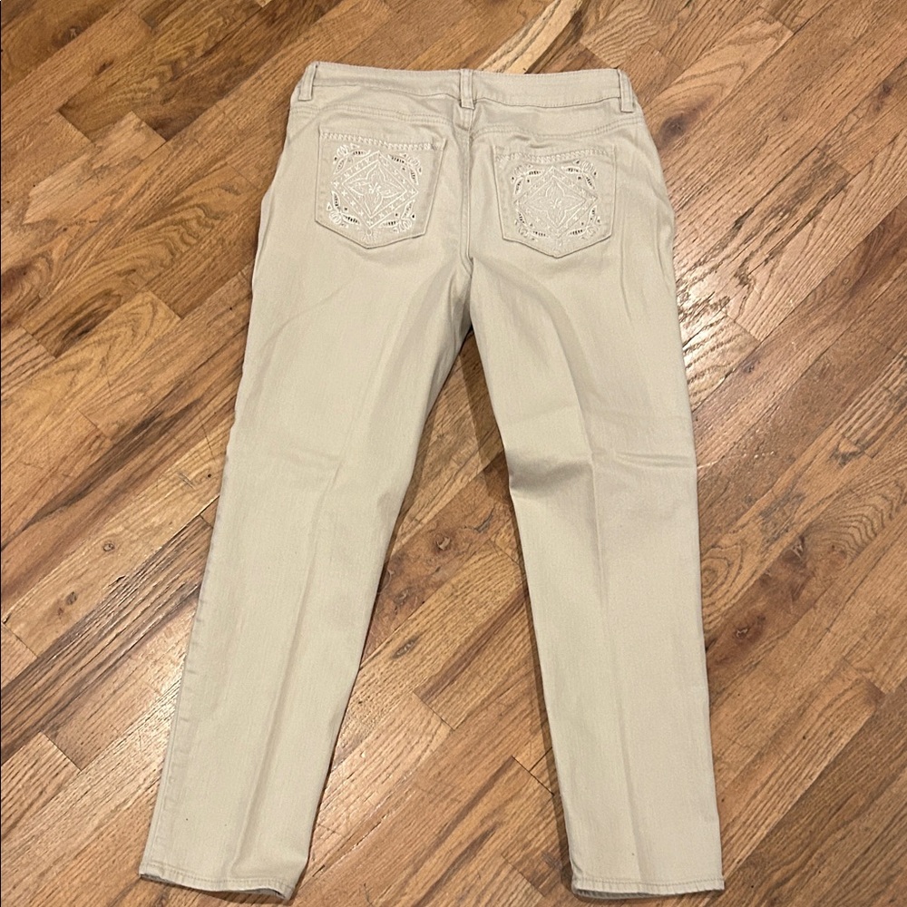 Chico's Platinum Straight Leg Jeans in Cream - Picture 3 of 4